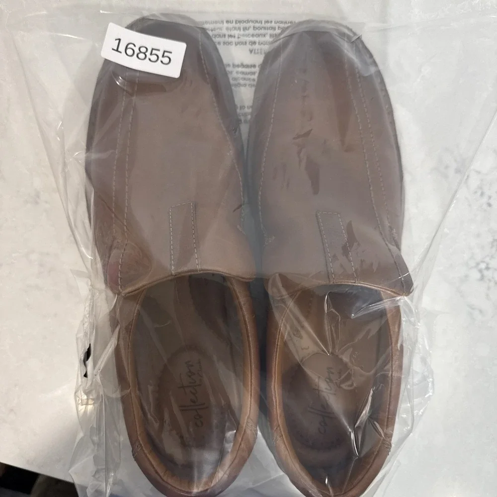 Clark's Ultimate Comfort Brown Leather Loafers Made In India Men's Shoes Size 11
